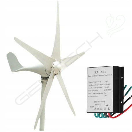Home turbina generator wiatrowy 12v 400w 3f wiatrak elektrownia wiatrwa gentech
